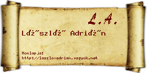 László Adrián névjegykártya